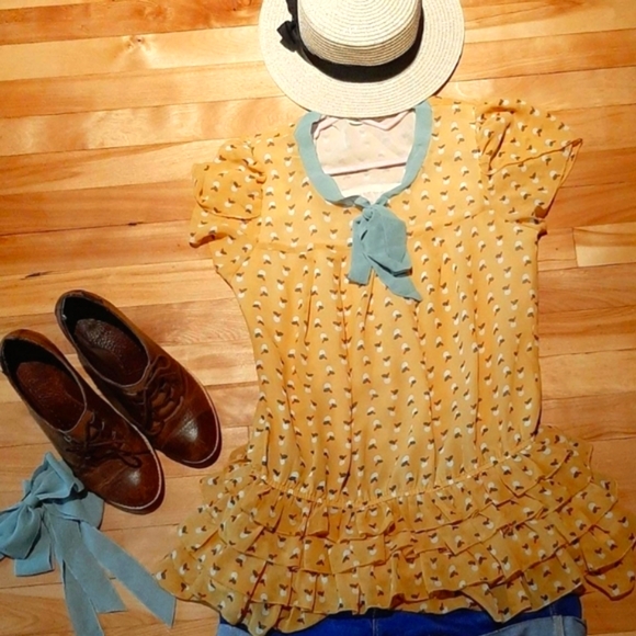 59 seconds - neck tie patterned top - Picture 2 of 3